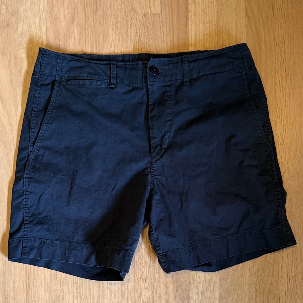 Buck Mason Navy Flat Front Men's Shorts